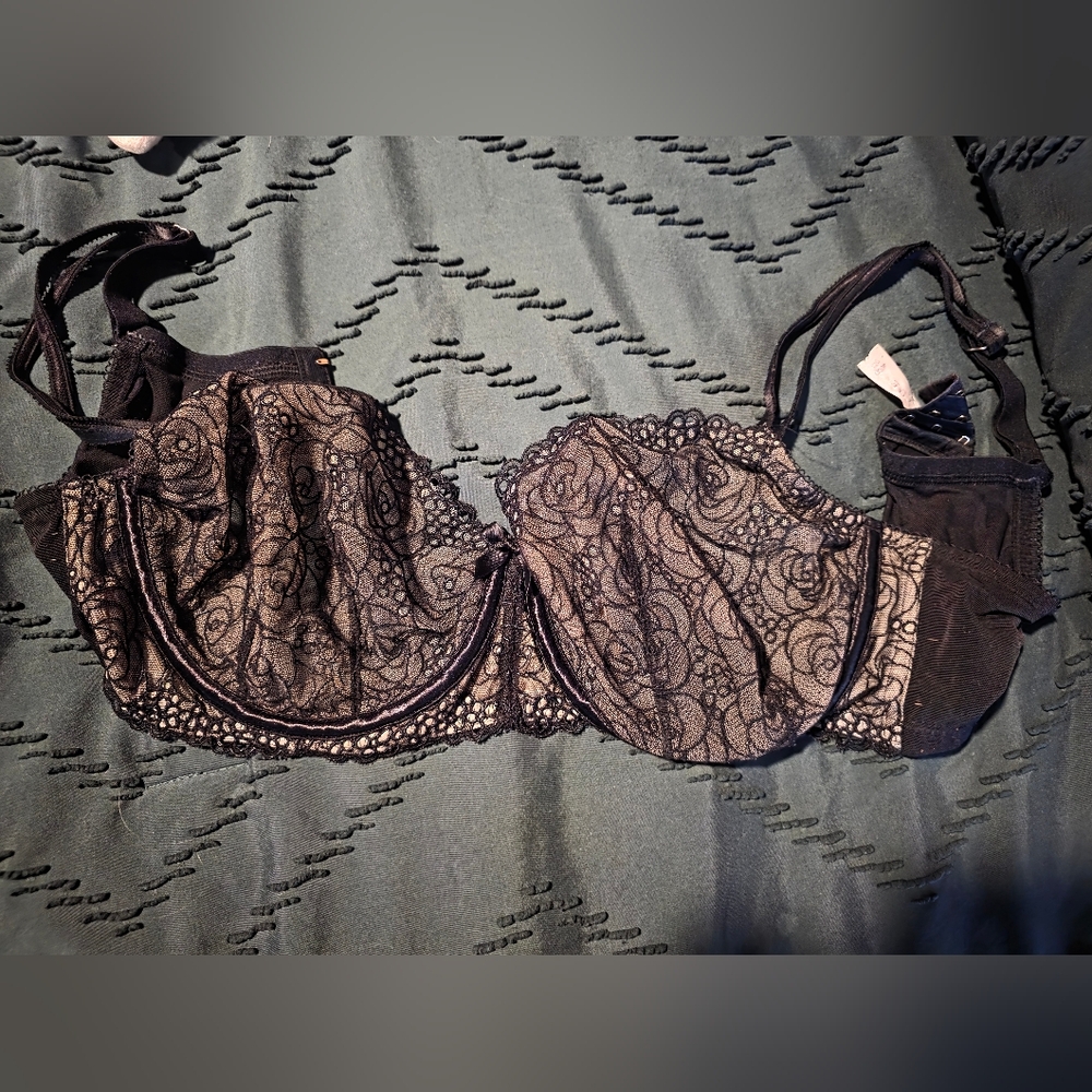 Cacique Black Lace Underwire Bra